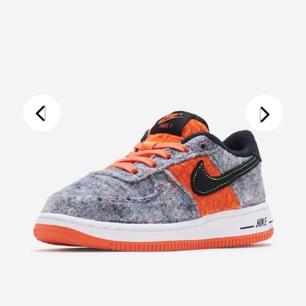 Nike Air Force 1 Discontinued Orange and Gray Sneakers